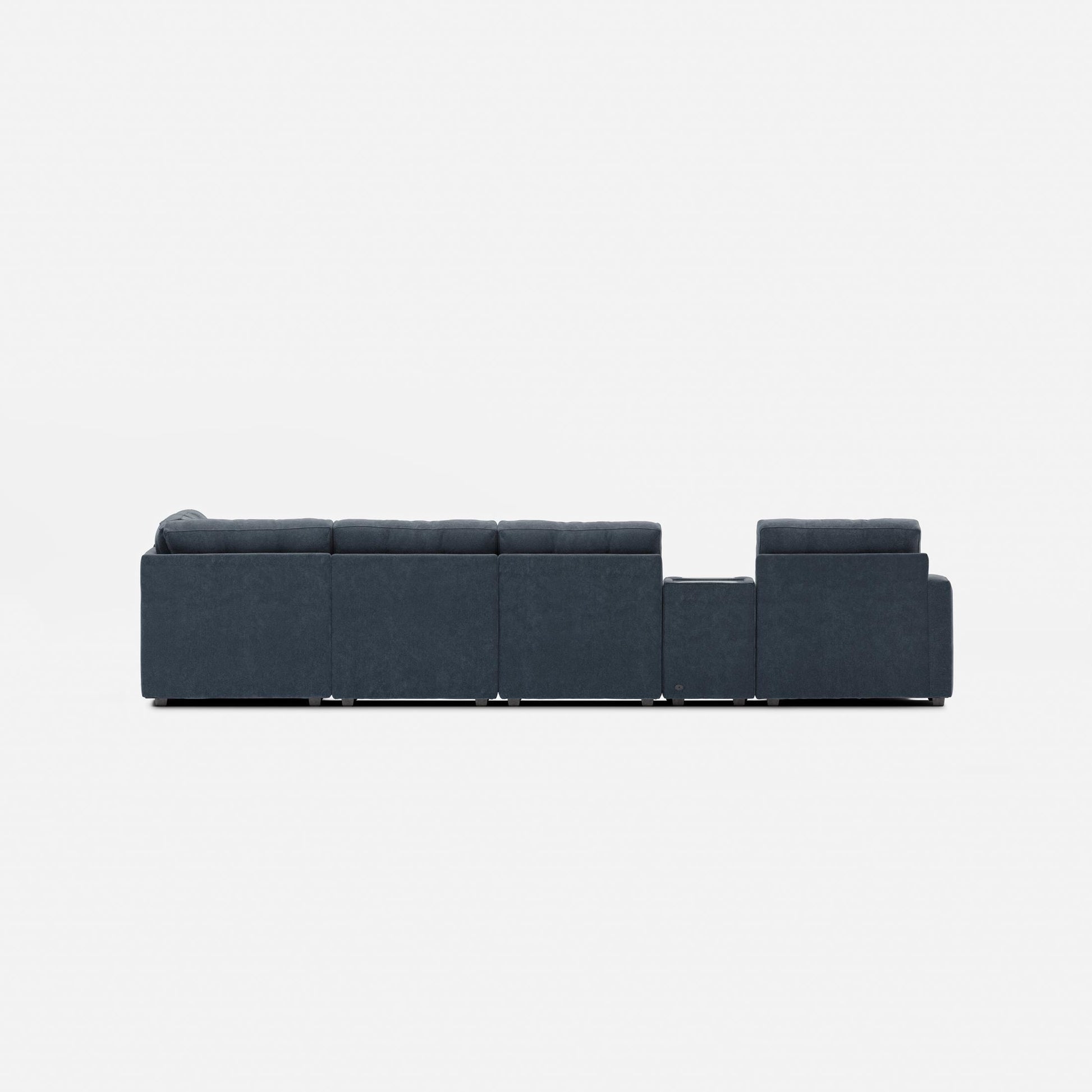 Modular One 8-Piece Sectional Chaise with E-Console