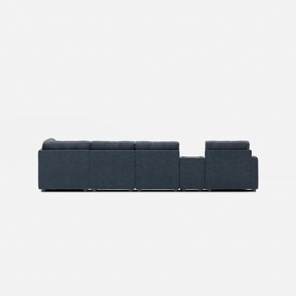 Modular One 8-Piece Sectional Chaise with E-Console