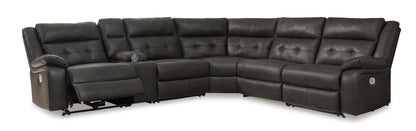 Mackie Pike 6-Piece Leather Power Reclining Sectional