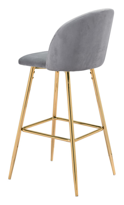 Cozy Barstool Gray & Gold