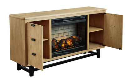 Freslowe 67" TV Stand with Electric Fireplace