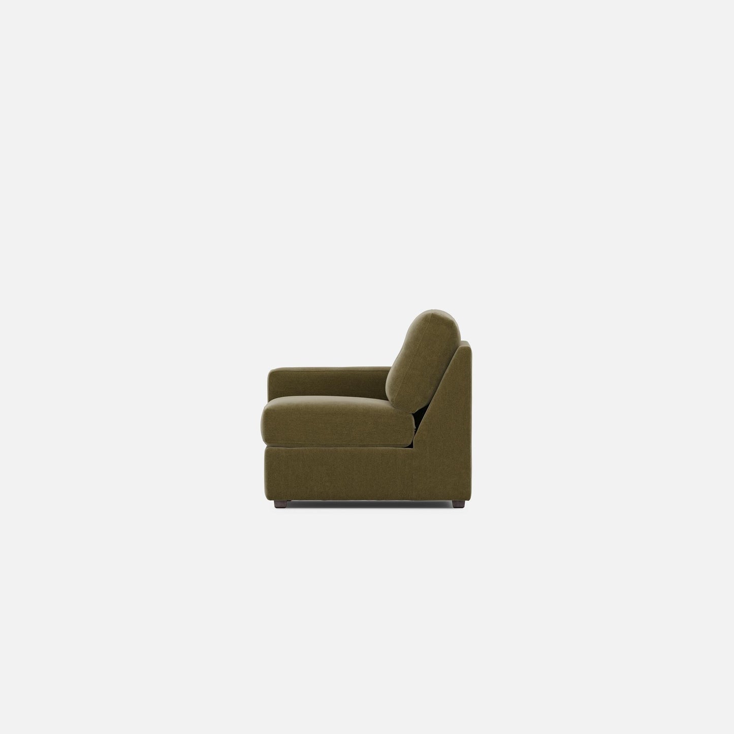 Modular One Left Arm Facing Chair - Moss