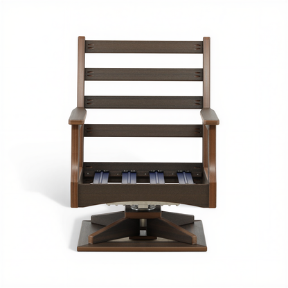 Lakeside Outdoor High Back Swivel Rocker