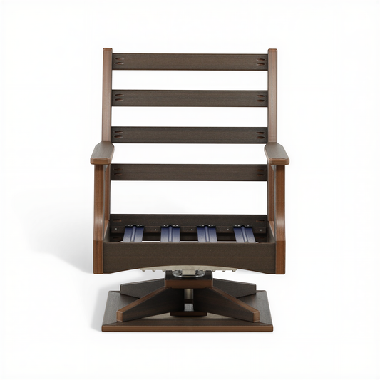 Lakeside Outdoor High Back Swivel Rocker