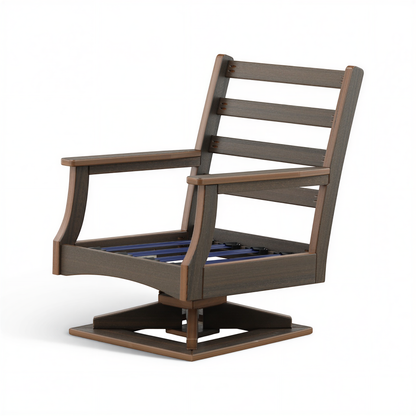 Lakeside Outdoor High Back Swivel Rocker
