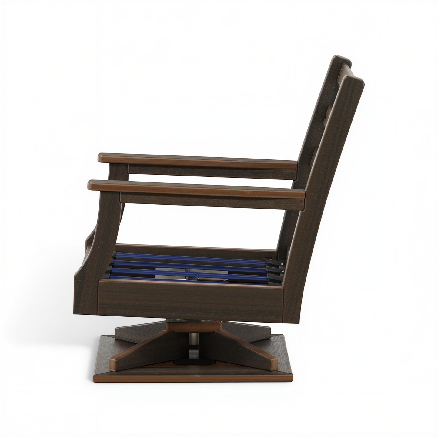 Lakeside Outdoor High Back Swivel Rocker