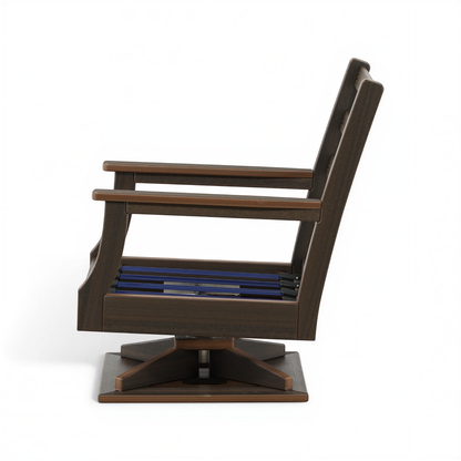 Lakeside Outdoor High Back Swivel Rocker