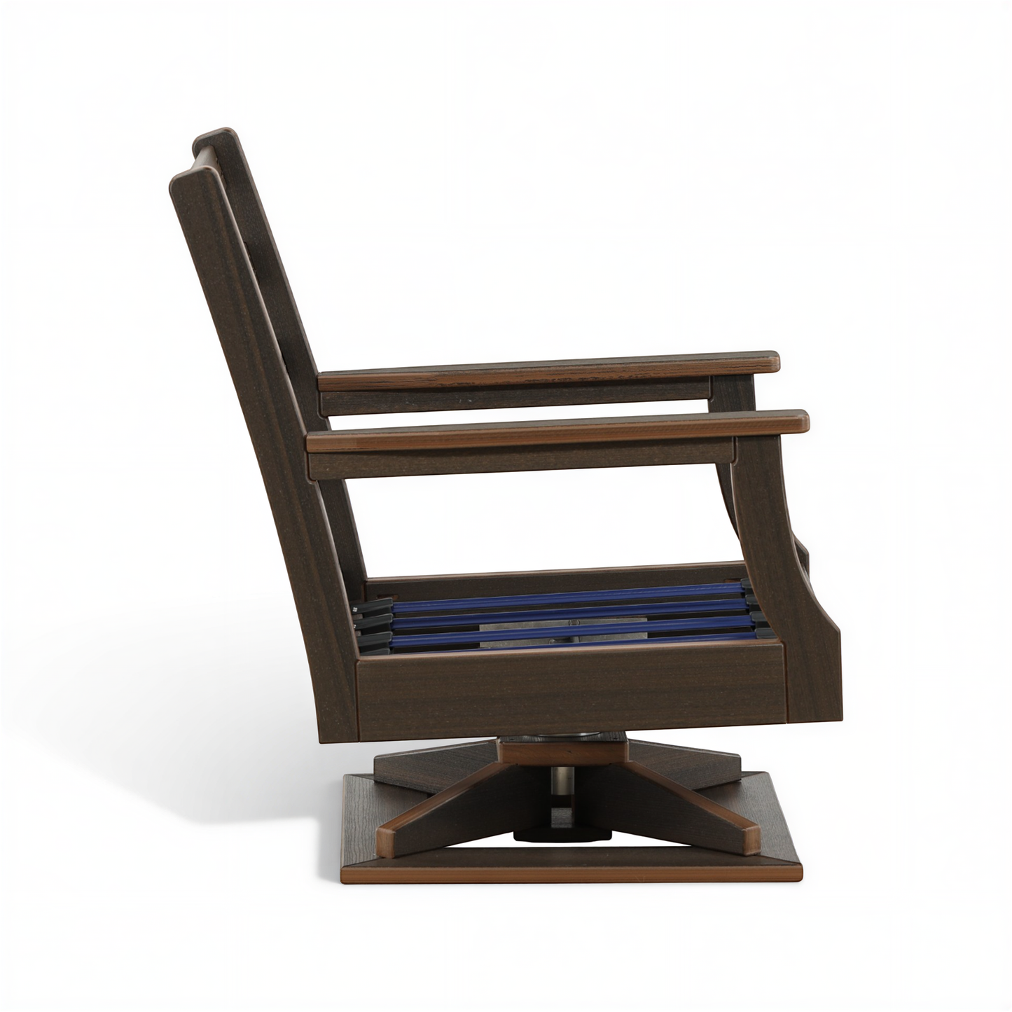 Lakeside Outdoor High Back Swivel Rocker