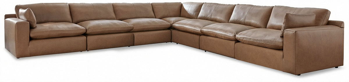 Ashley Emilia 7-Piece Sectional Caramel