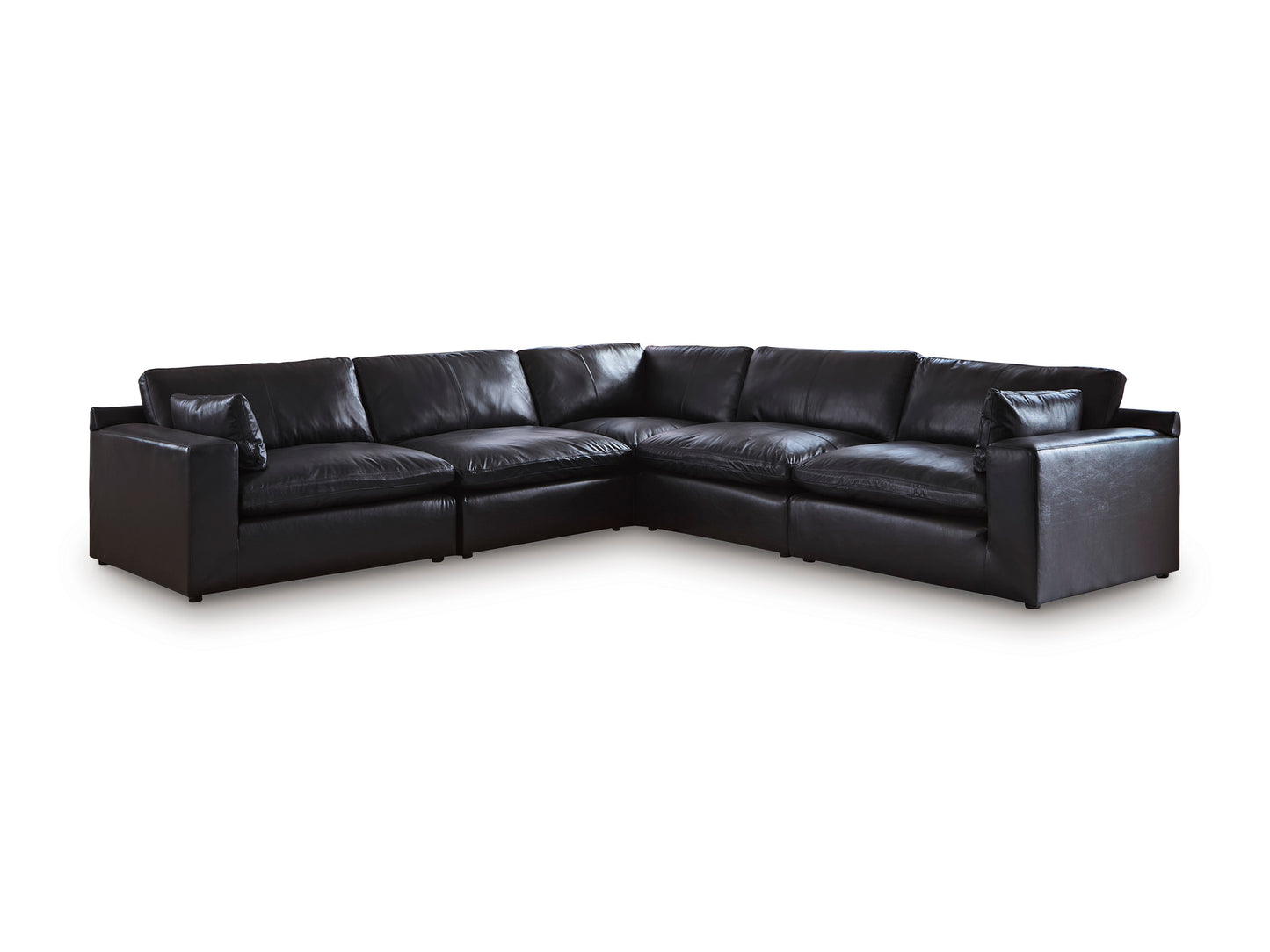 Emilia 5-Piece Sectional Black