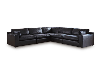 Emilia 5-Piece Sectional Black