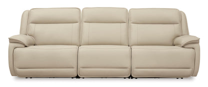 Double Deal 3-Piece Leather Power Reclining Sofa