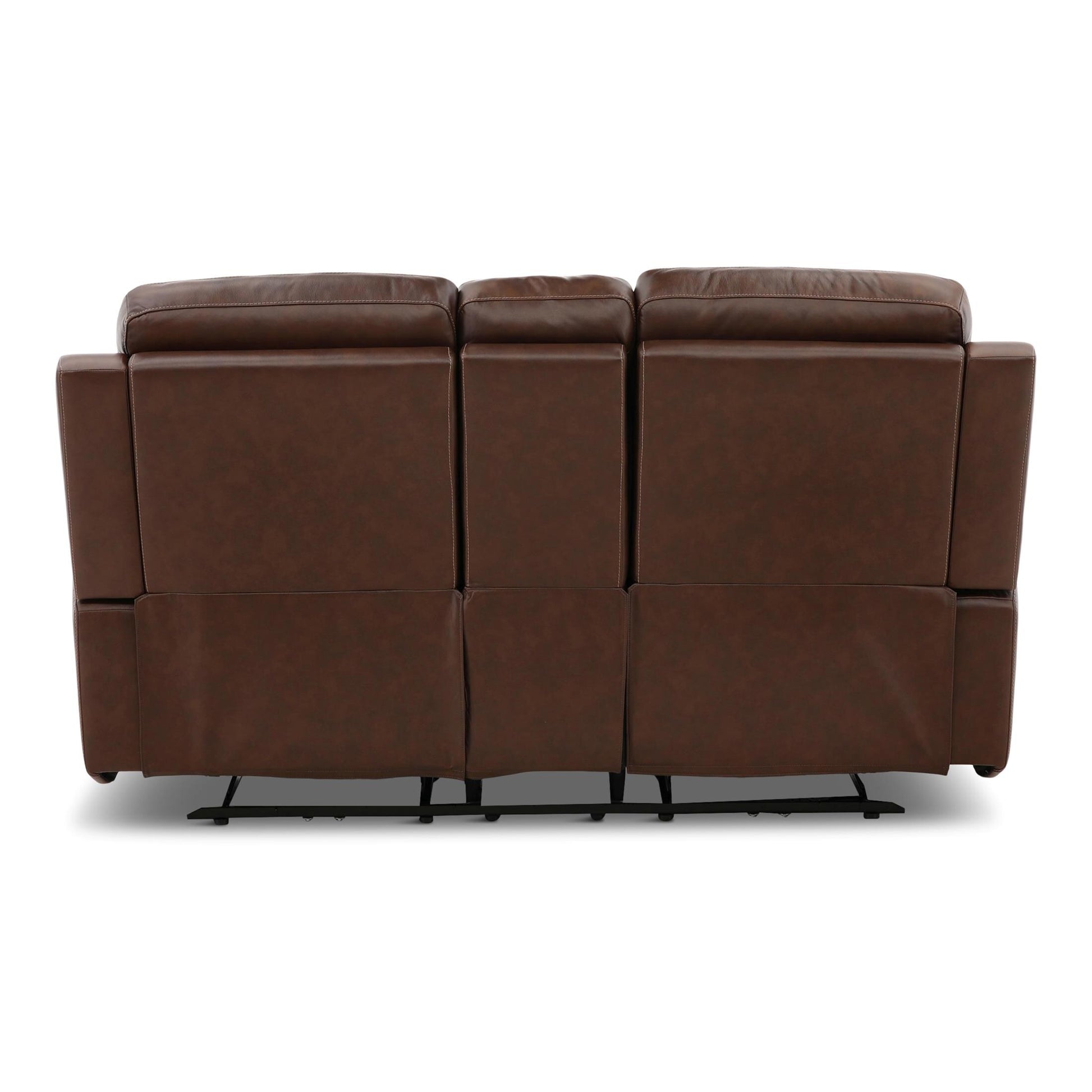 Adrian Leather Power Reclining Console Loveseat