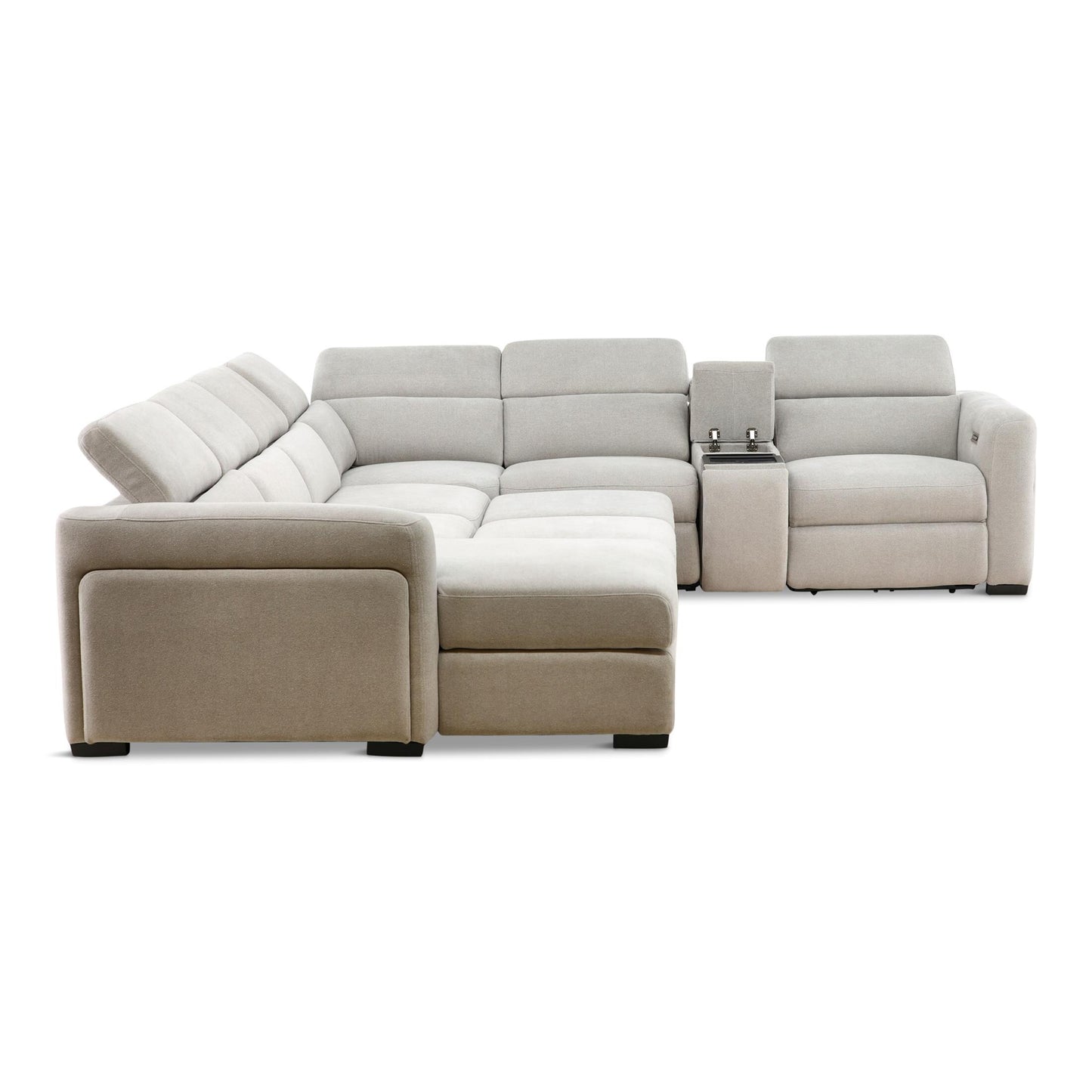 Tuscany 6-Piece Power Reclining Left-Facing Sectional Chaise