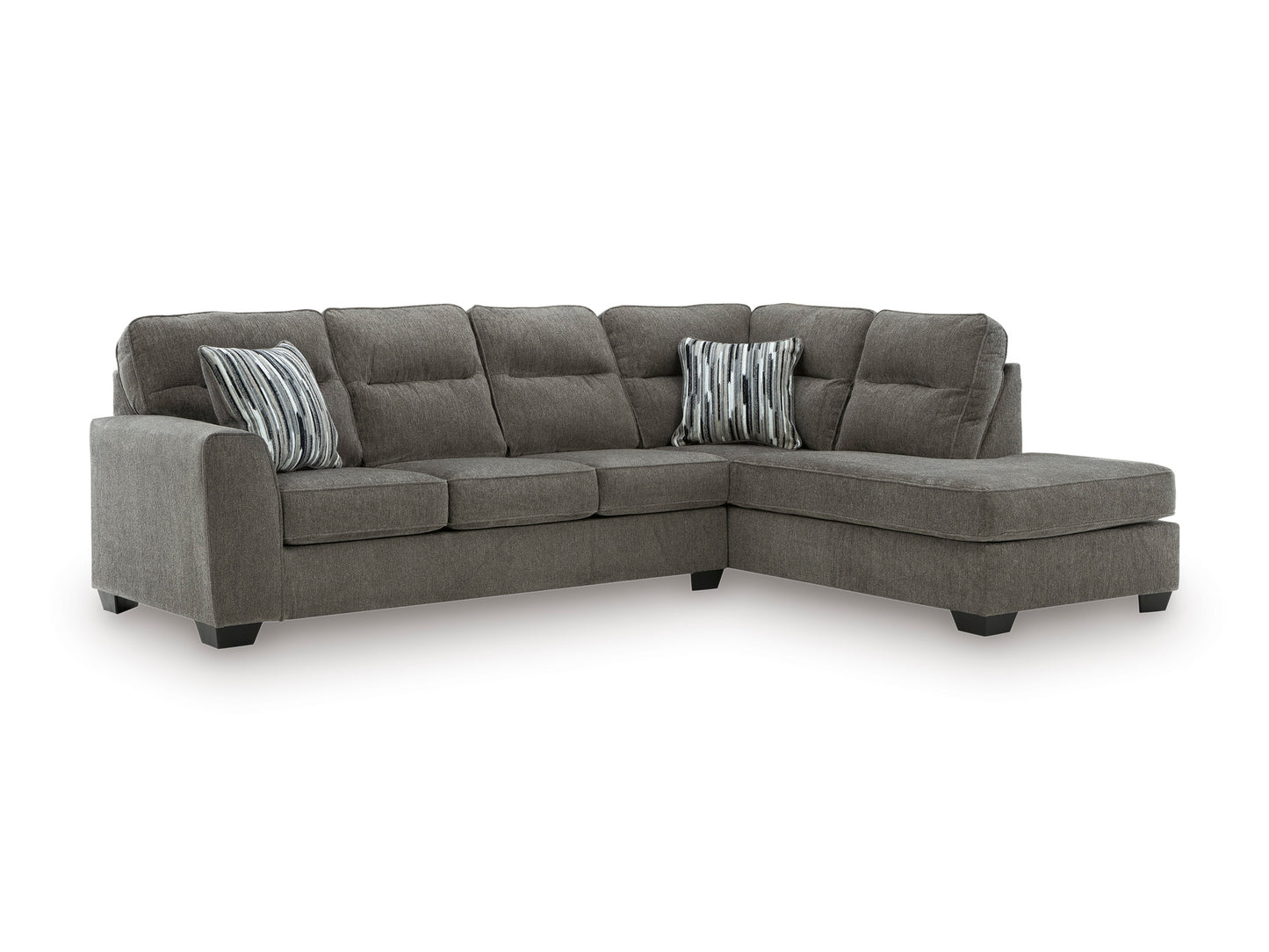 Ashley Olten 2-Piece Sectional with Chaise Right-Facing Graphite