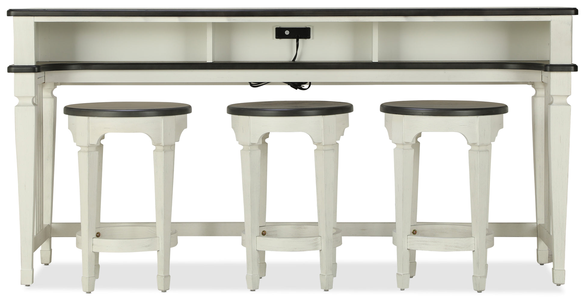 Caden Sofa Table and 3 Stools