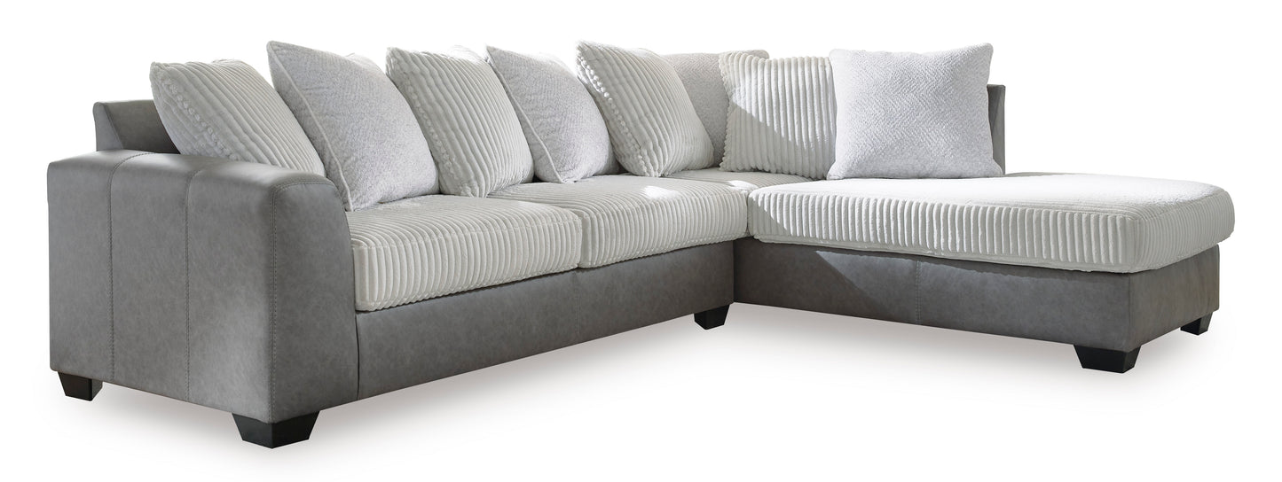 Clairette Court 2-Piece Sectional with Chaise Right-Facing