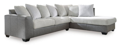 Clairette Court 2-Piece Sectional with Chaise Right-Facing