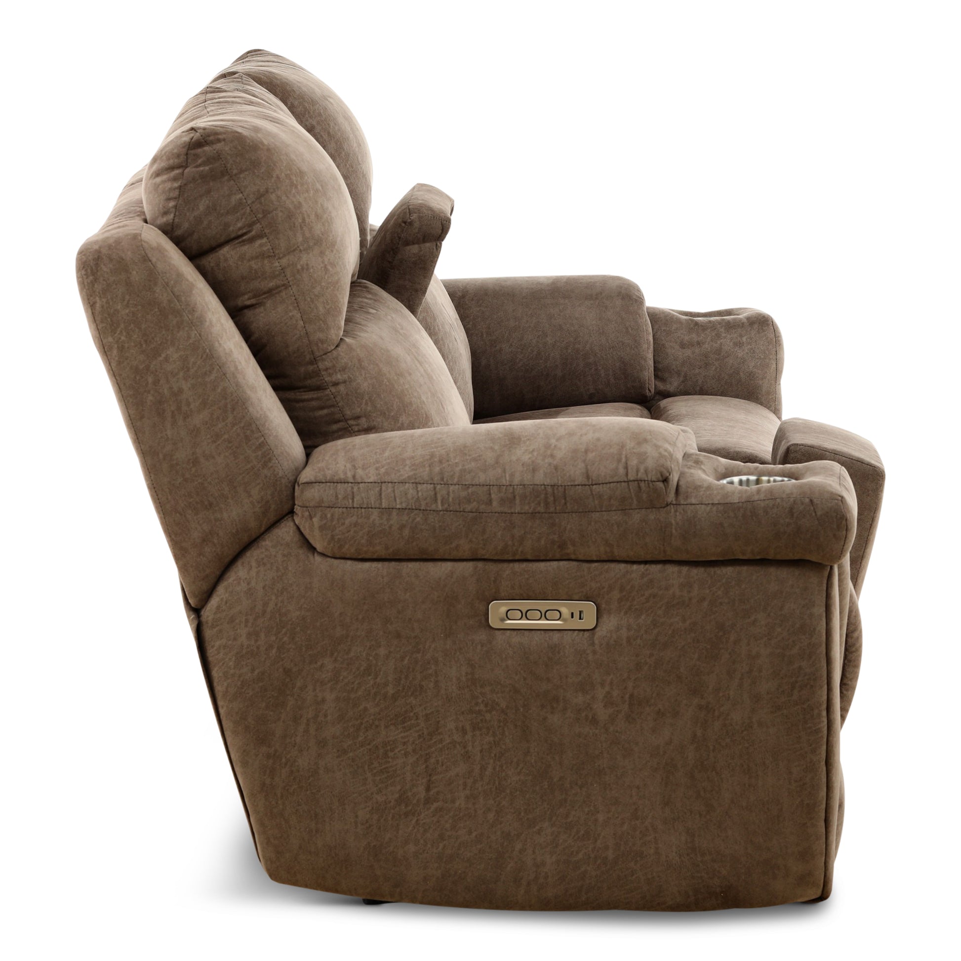 Lancaster Power Reclining Console Loveseat