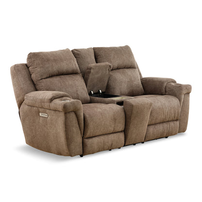 Lancaster Power Reclining Console Loveseat