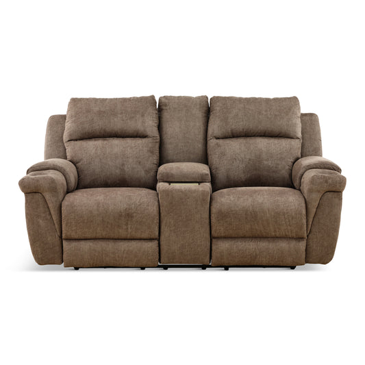 Lancaster Power Reclining Console Loveseat