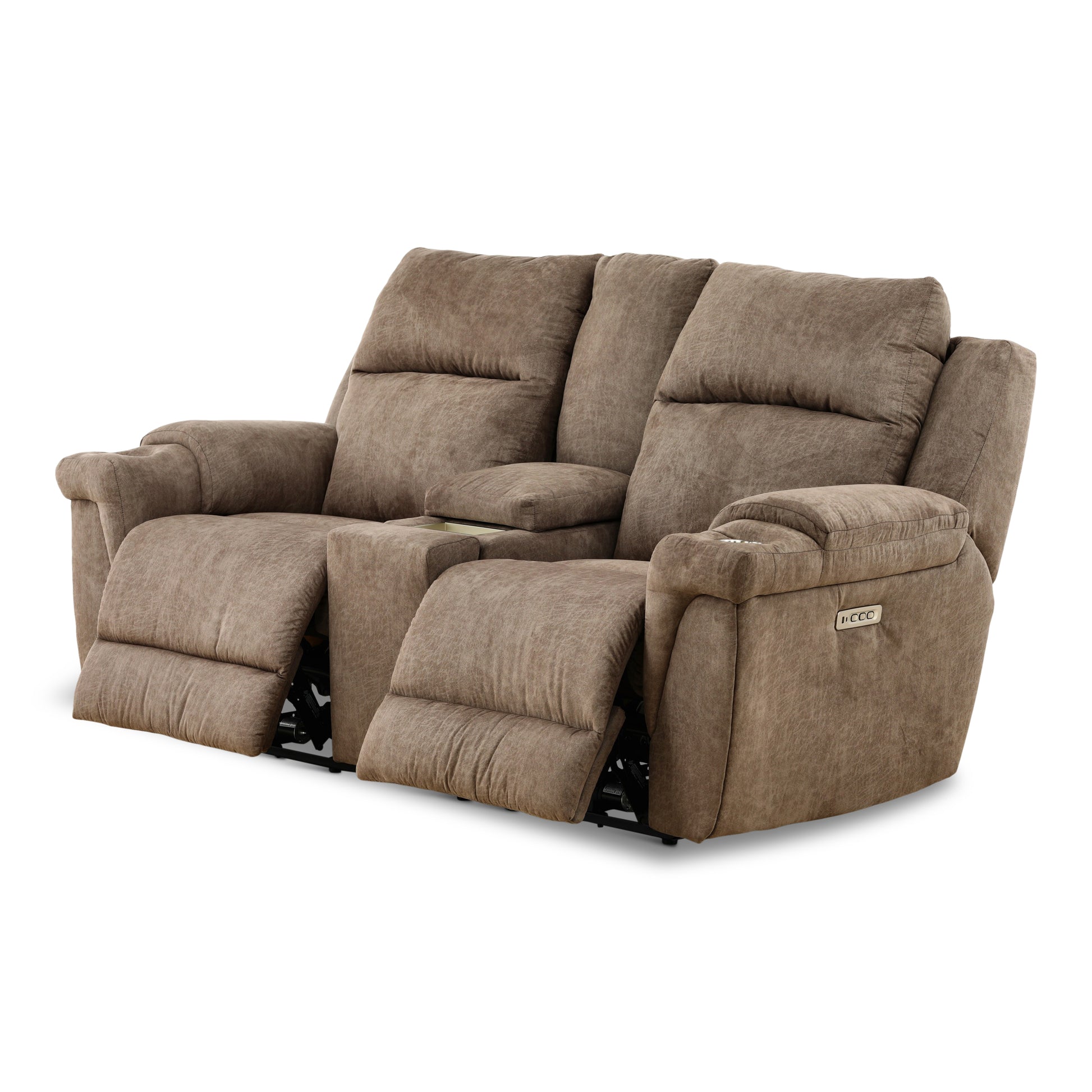 Lancaster Power Reclining Console Loveseat