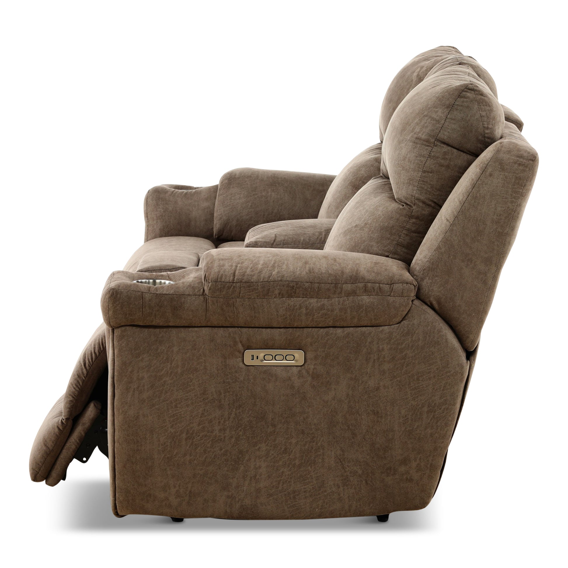 Lancaster Power Reclining Console Loveseat