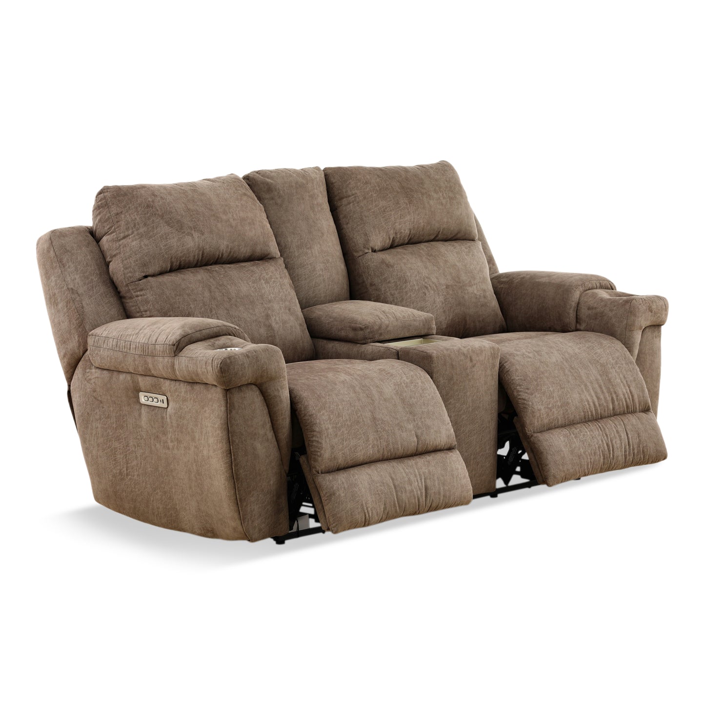 Lancaster Power Reclining Console Loveseat