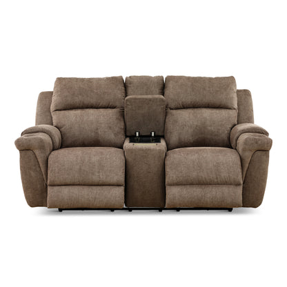 Lancaster Power Reclining Console Loveseat