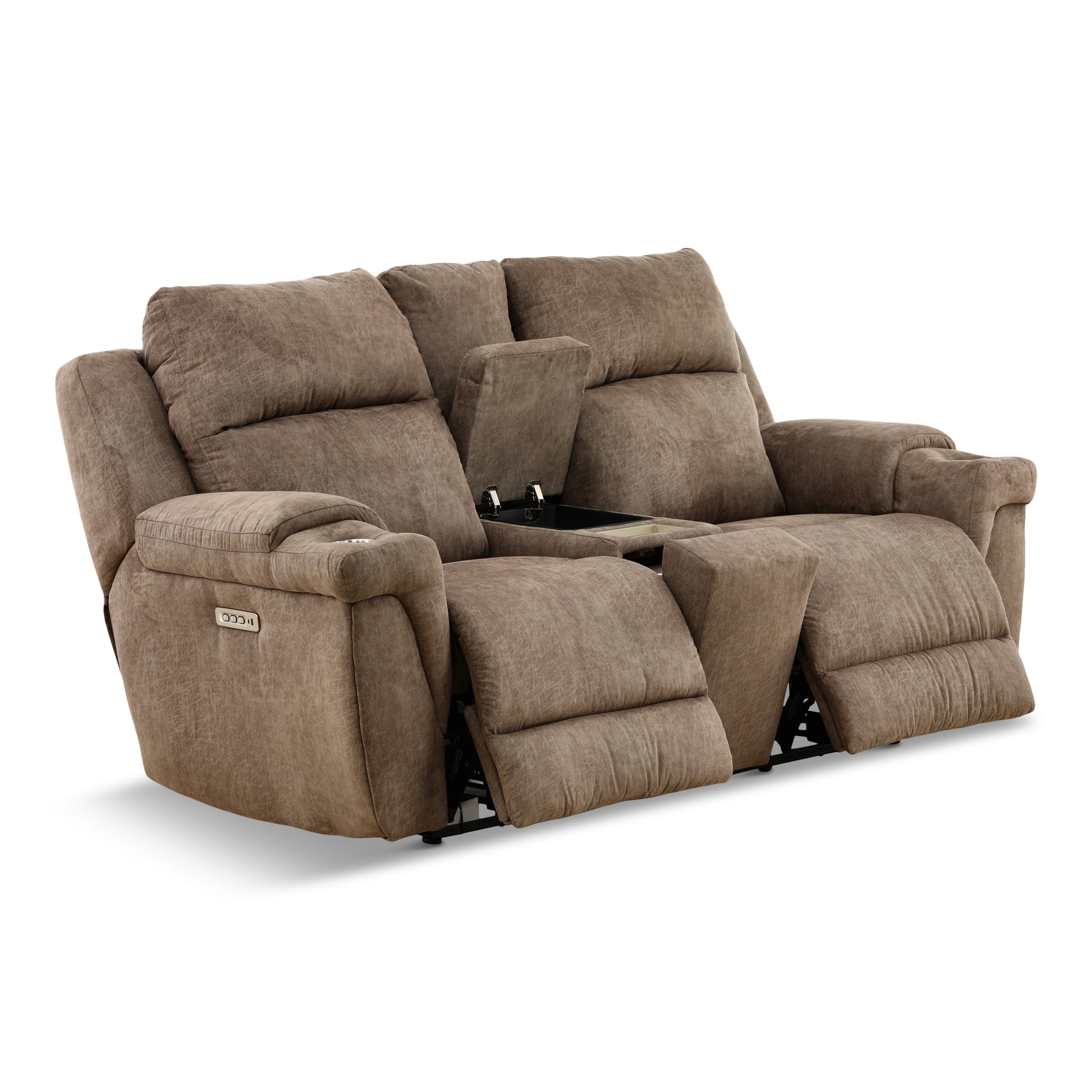 Lancaster Power Reclining Console Loveseat