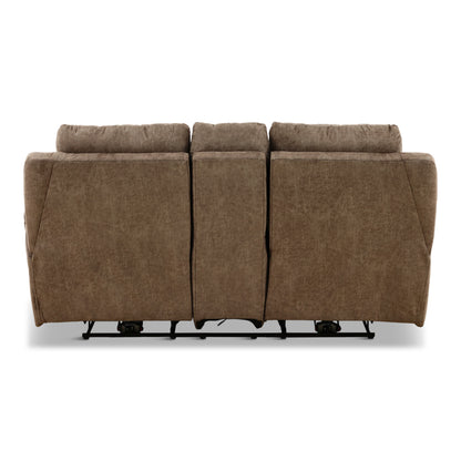 Lancaster Power Reclining Console Loveseat