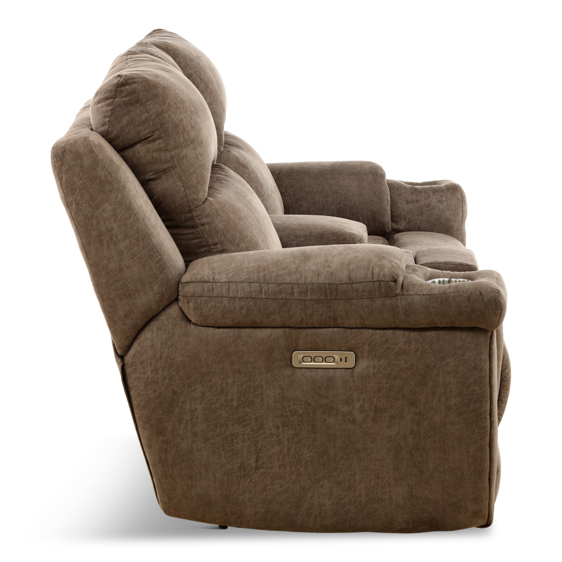 Lancaster Power Reclining Console Loveseat