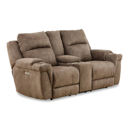 Lancaster Power Reclining Console Loveseat