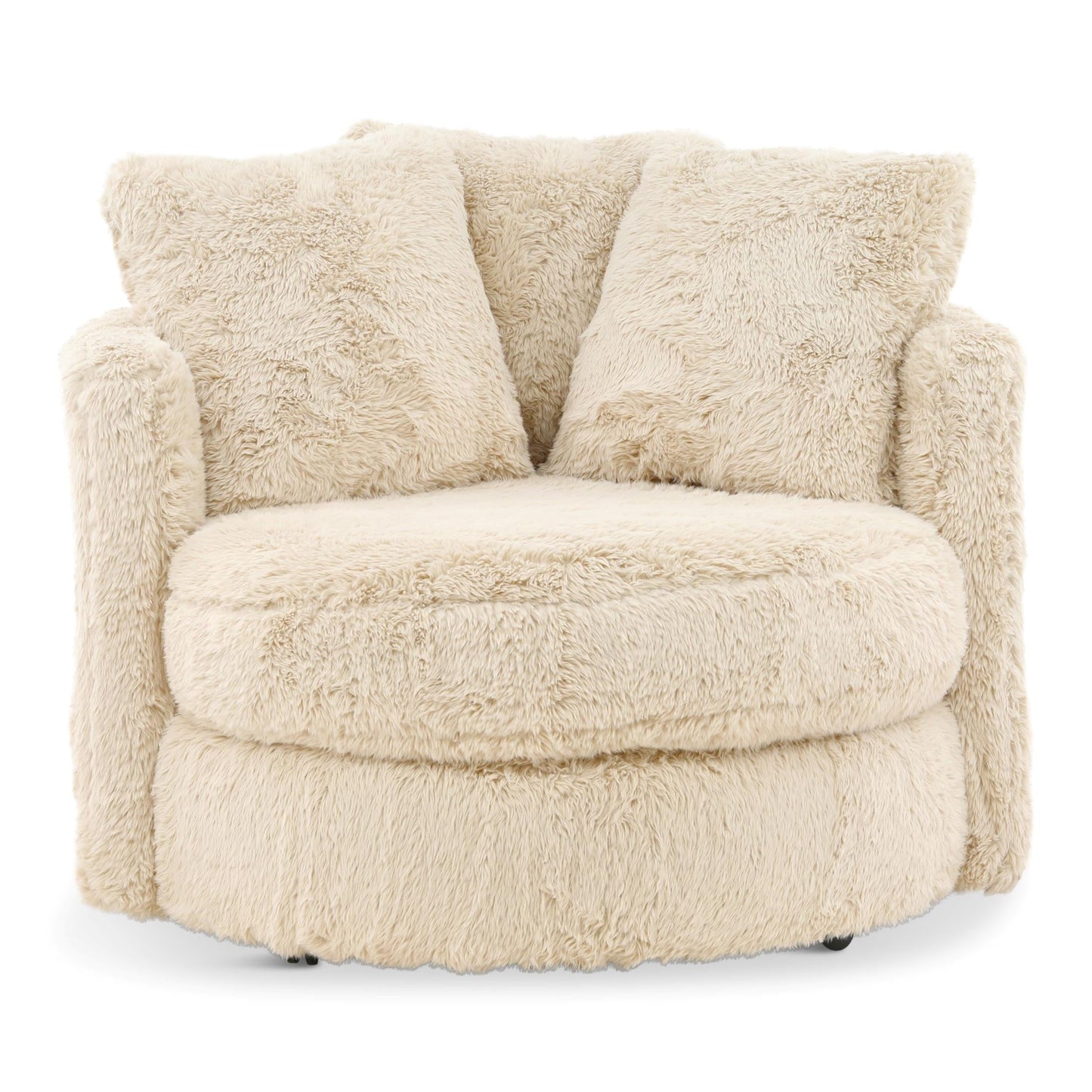 Vail Fur Swivel Chair