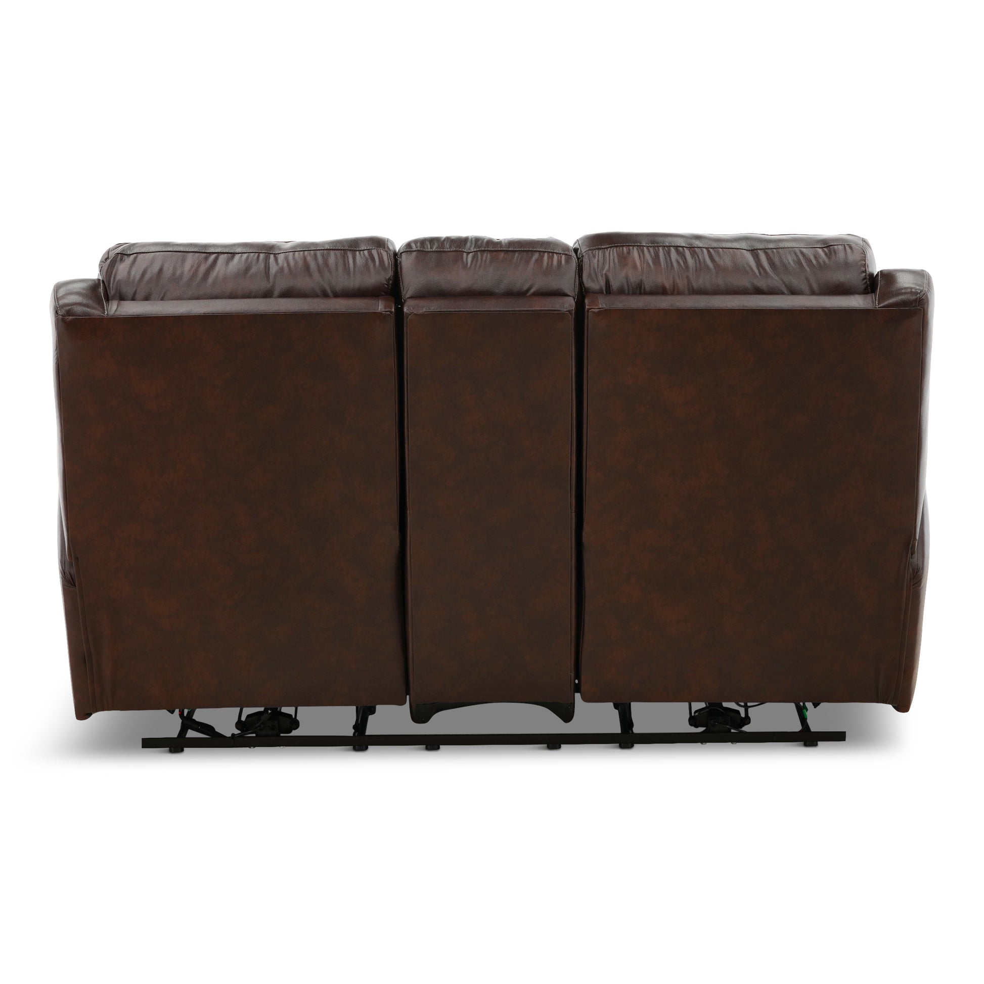 Waylon Leather Power Reclining Console Loveseat
