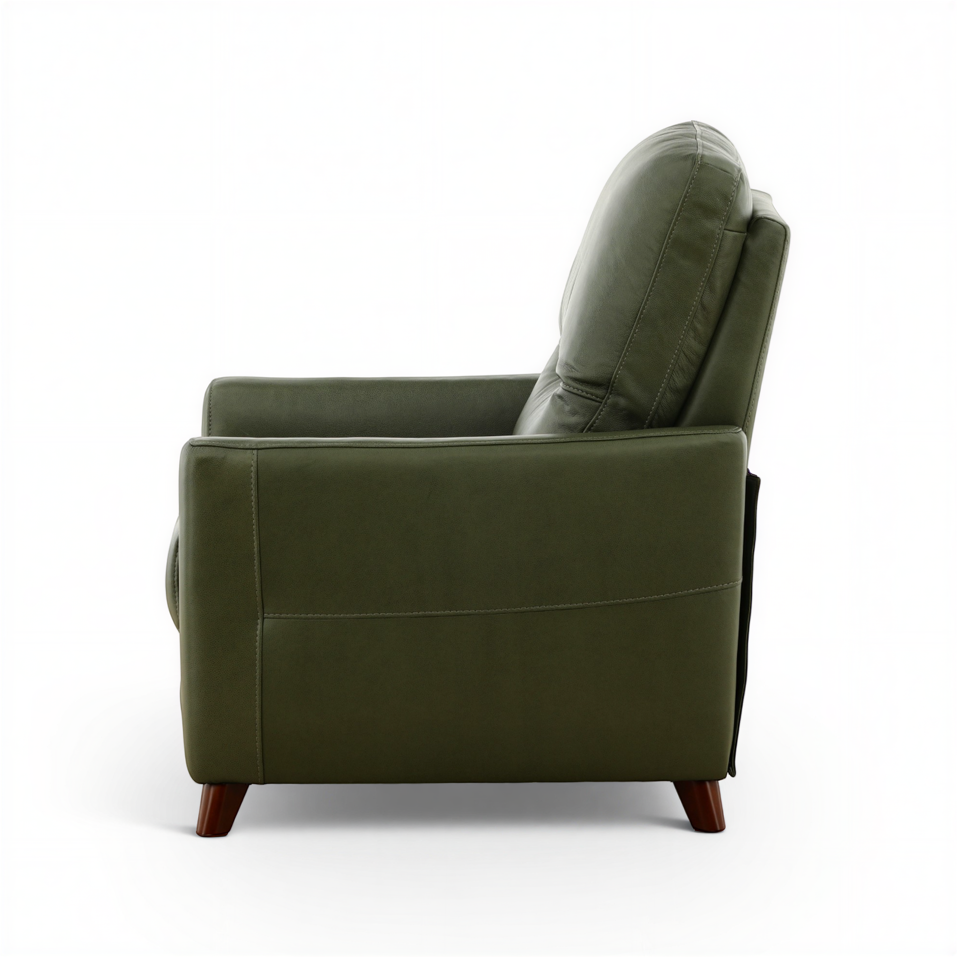 Leather pushback recliner