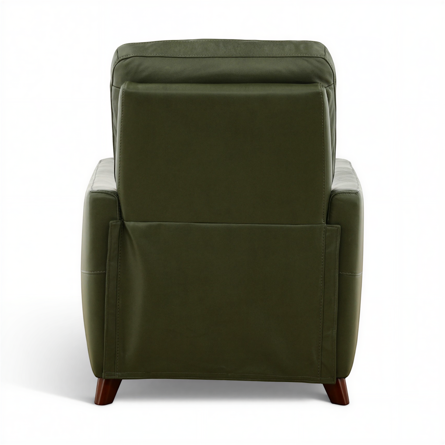 Leather pushback recliner