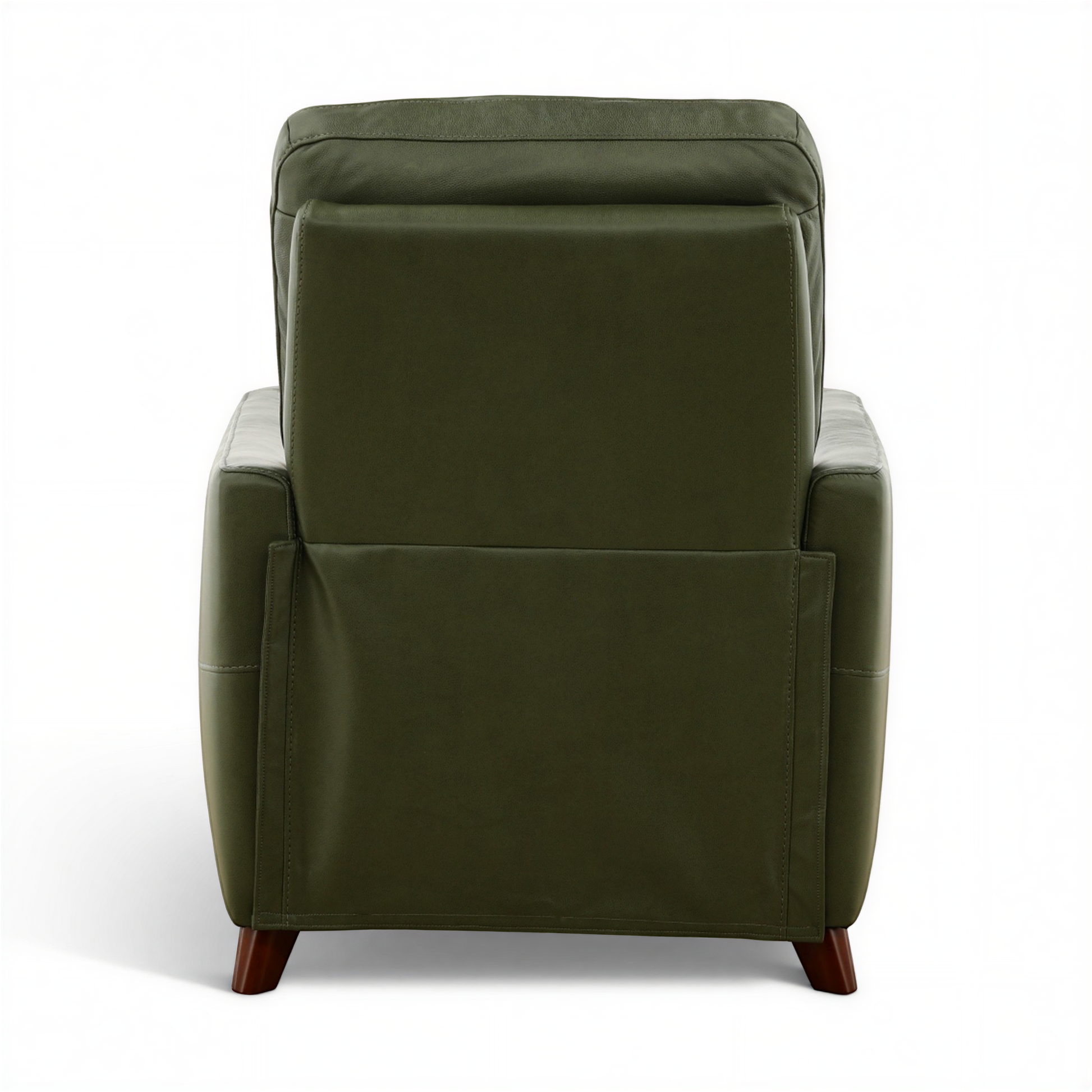 Leather pushback recliner