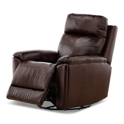 Flexsteel Refined Perfect Match Leather Swivel Gliding Recliner