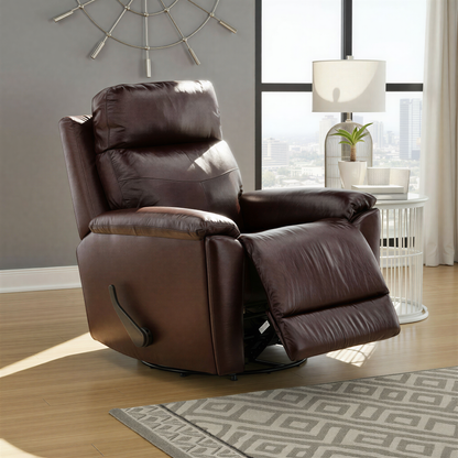 Flexsteel Refined Perfect Match Leather Swivel Gliding Recliner