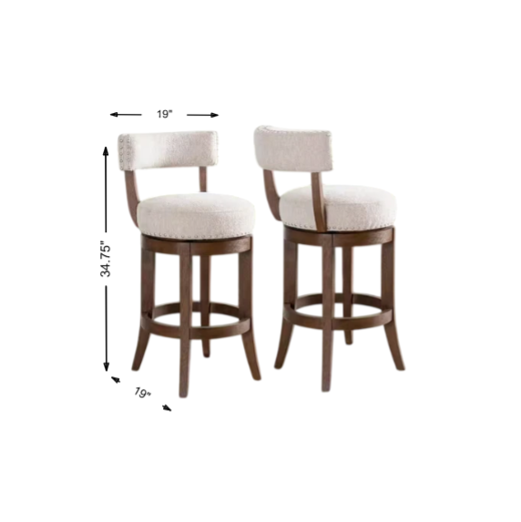 Mystic 26" Swivel Counter Height Barstool - Brown
