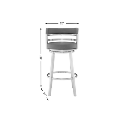 Madrid 26" Swivel Counter Height Barstool