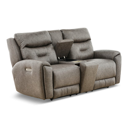 Power recl console loveseat