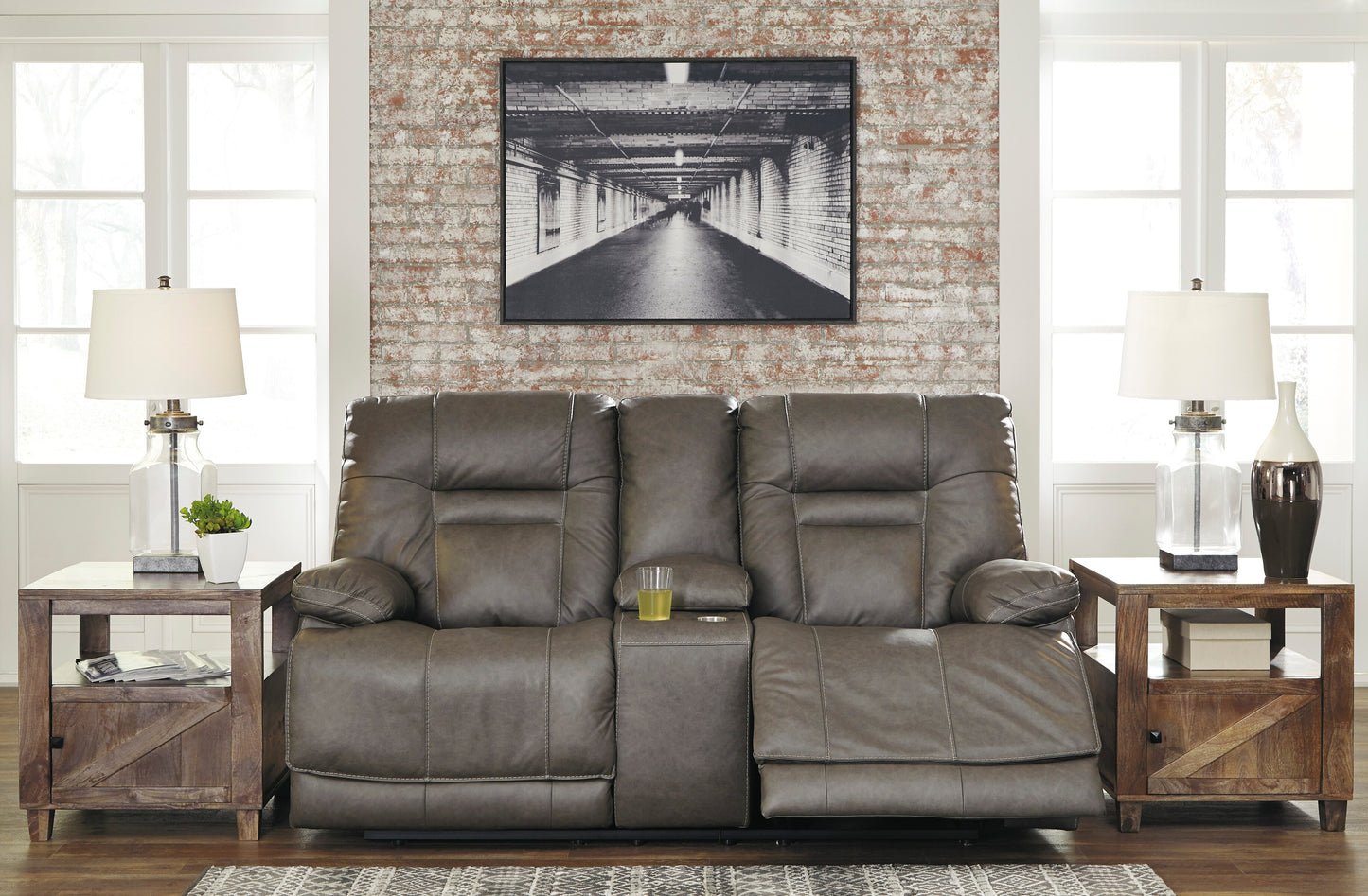 Wurstrow Power Reclining Loveseat with Console