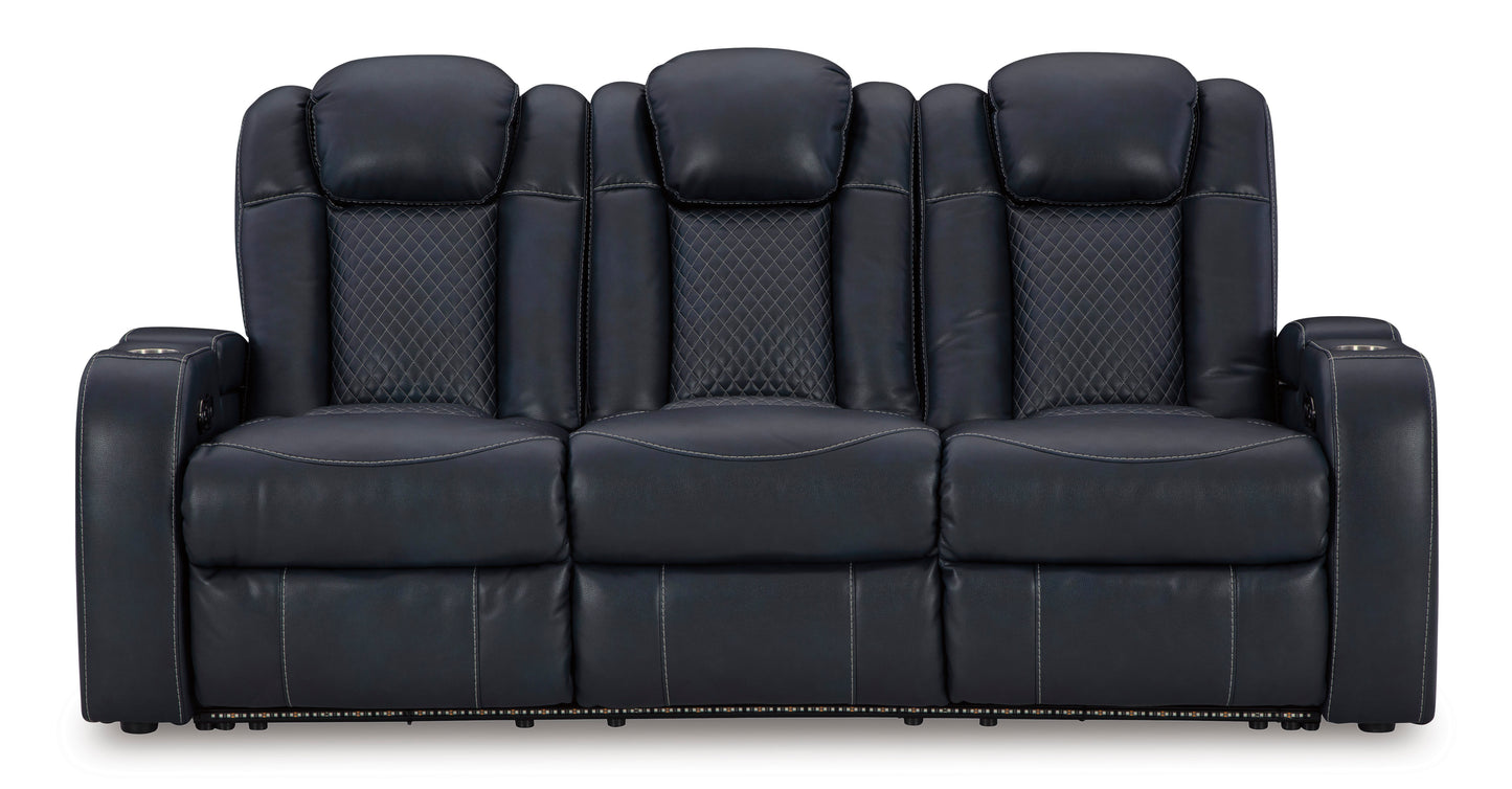 Fyne-Dyme Dual Power Reclining Sofa Sapphire