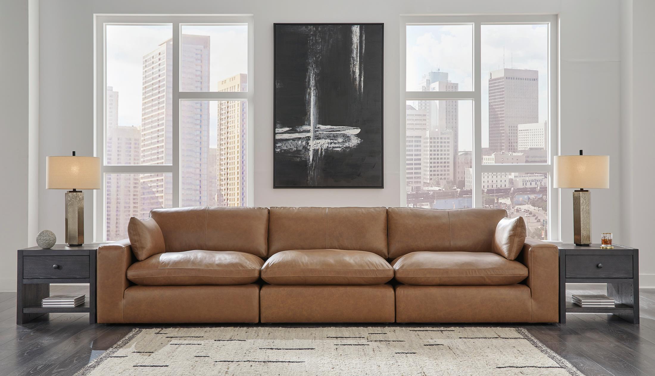 Ashley Emilia 3-Piece Leather Modular Sofa – Levin Furniture