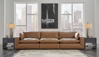 Emilia 3-Piece Sectional Sofa Brown