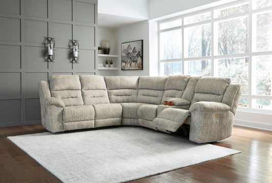 Family Den 3-Piece Power Reclining Sectional with Console