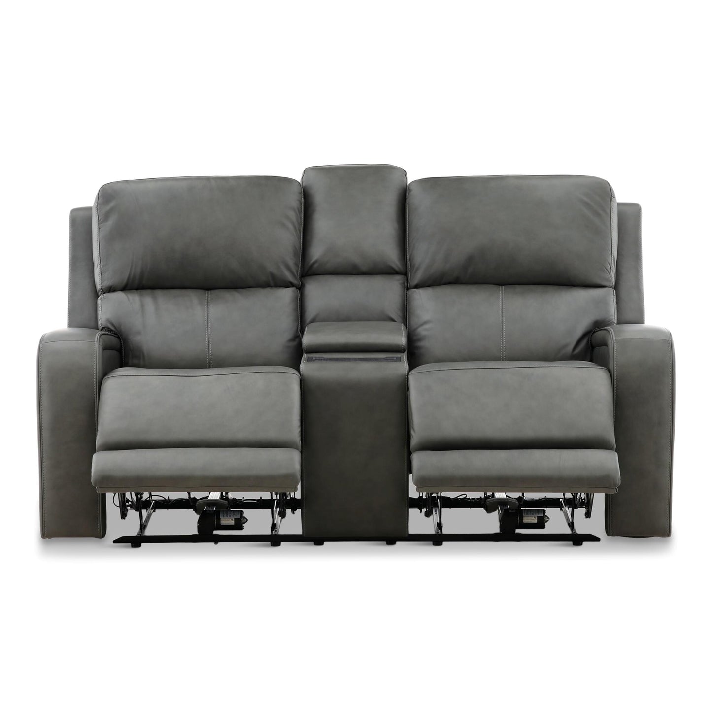 Winslow Leather Power Reclining Console Loveseat