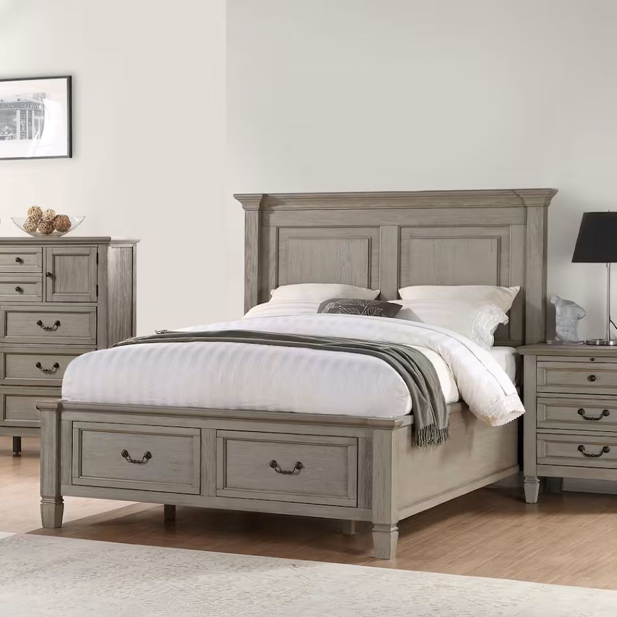 Orchard Storage Bed Full Double Grey